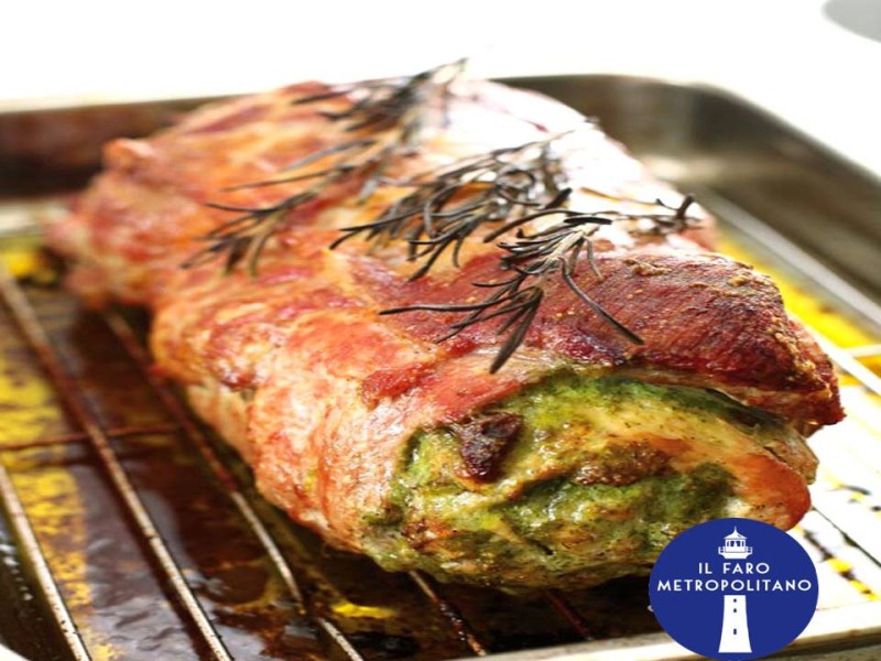 ROTOLO DI VITELLO FARCITO CON SPINACI E FUNGHI -7 febbraio 2021