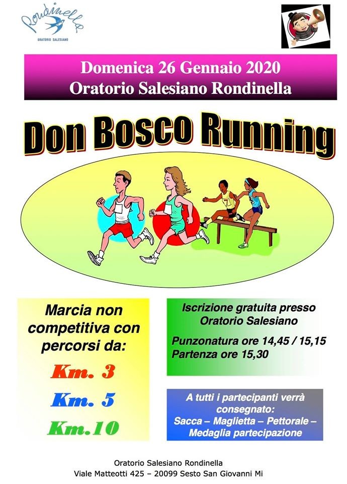 Don Bosco Running - Marcia gratuita non competitiva 3, 5, 10 km