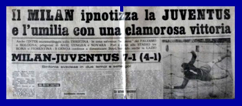 Accadde oggi - 5 Febbraio 1950 - Juventus-Milan prima partita in TV