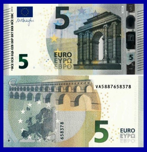 Accadde oggi - 2 Maggio 2013 In Europa viene messa in circolazione la nuova banconota da 5 euro.