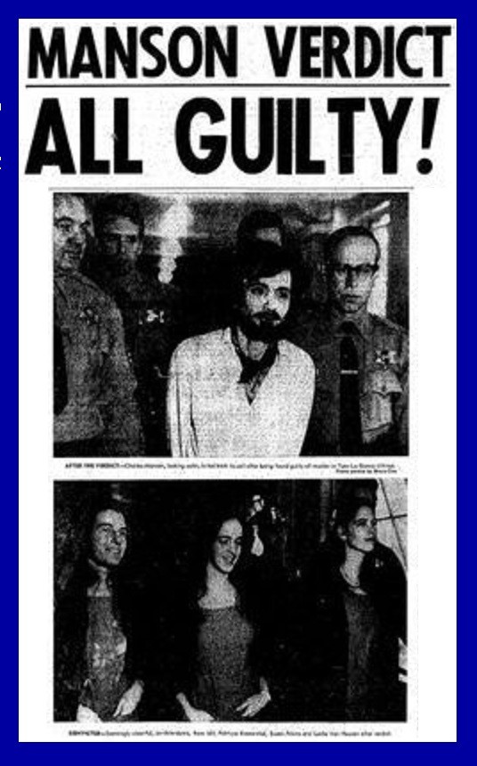 Accadde oggi - 25 Gennaio 1971 - Charles Manson condannato all'ergastolo.