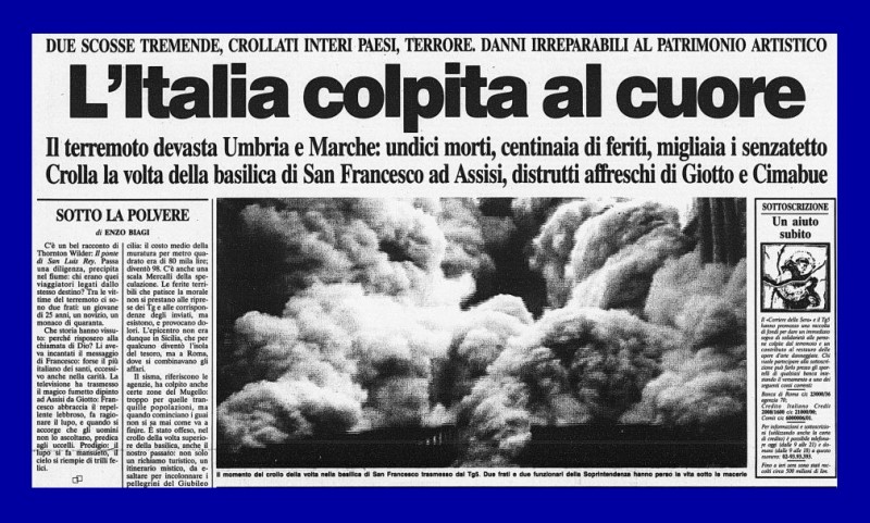 Accadde oggi - 26 Settembre 1997 - Terremoto in Umbria e Marche