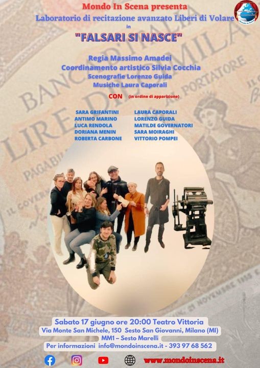 Sesto - Sabato 17 giugno 2023 Spettacolo teatrale "FALSARI SI NASCE"