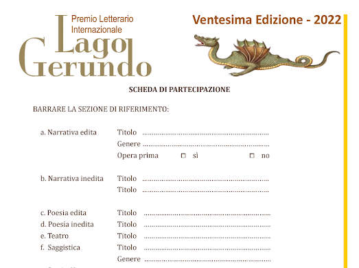XX edizione del Premio Letterario Internazionale Lago Gerundo