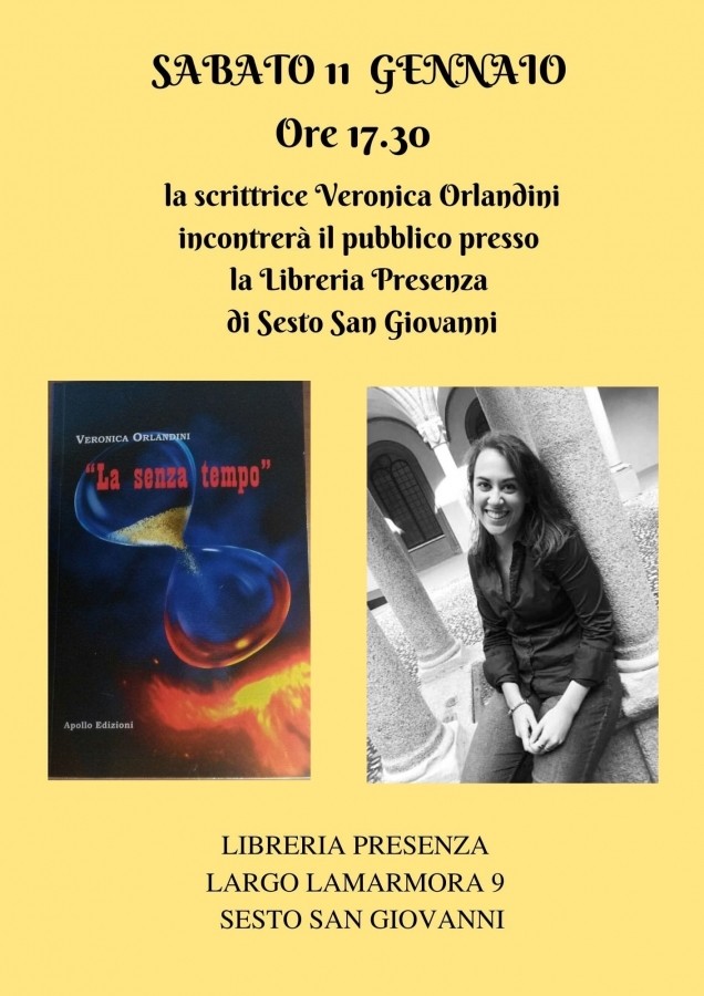 Sesto - Libreria Presenza, Veronica Orlandini presenta "La senza tempo"