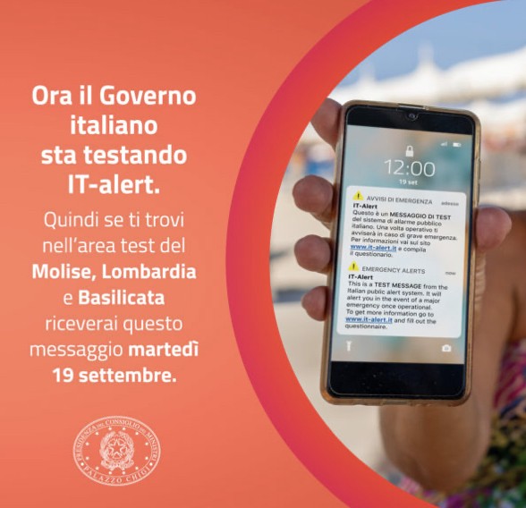Sesto - IT-alert, il Sistema nazionale di allarme pubblico