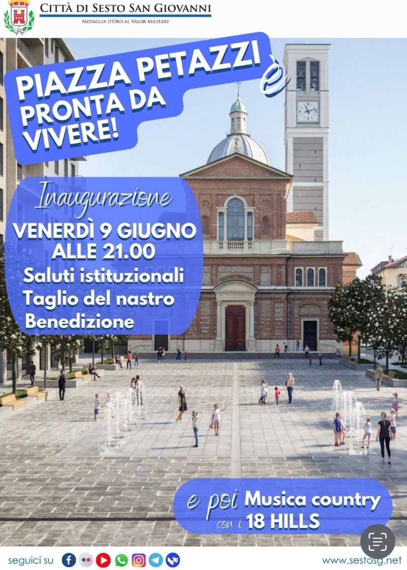 Sesto - Inaugurazione PIAZZA PETAZZI - Pronta da vivere