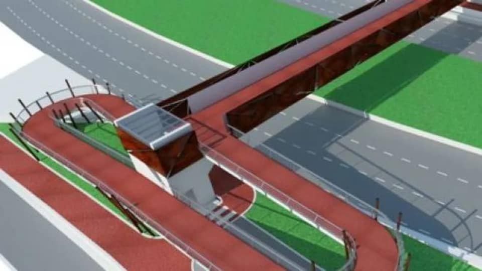 Cinisello Balsamo - Passerella su Viale Fulvio Testi