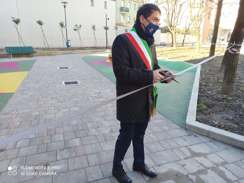 14 gennaio 2021 - Inaugurazione riqualificazione giardino via Picardi.