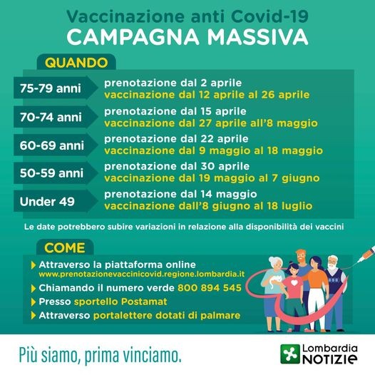 Regione Lombardia - PIANO VACCINALE PER TUTTI I LOMBARDI