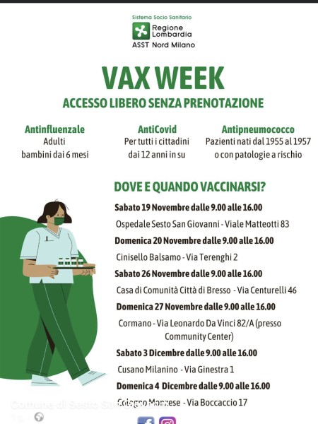 ASST Nord Milano organizza le Vax Week