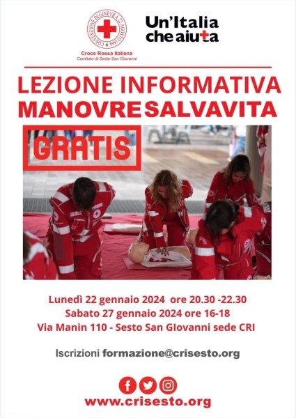 Sesto - Croce Rossa Italiana organizza: