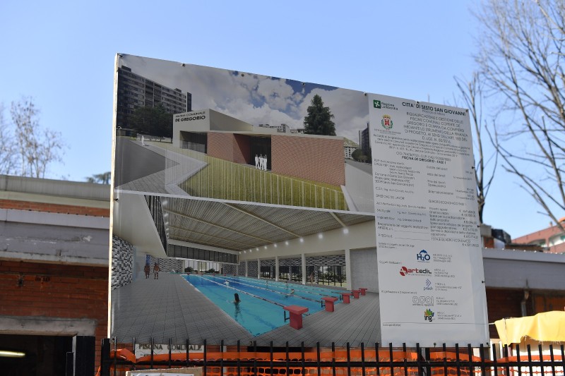 Sesto - PISCINA DE GREGORIO IN CORSO COSTRUZIONE VASCA PRINCIPALE