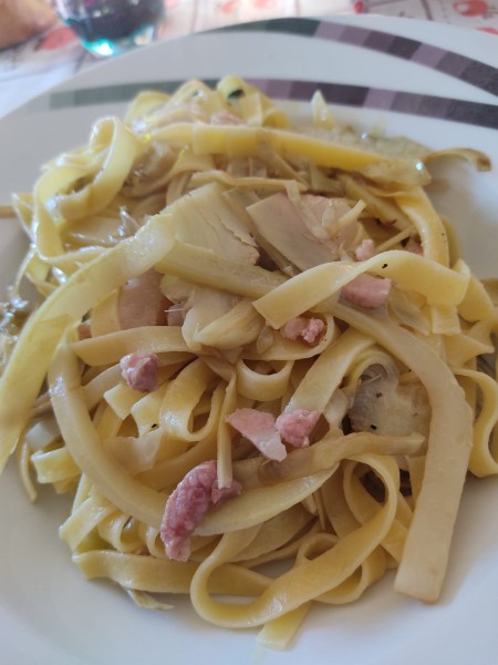 IN CUCINA CON ARSELIO - Tagliatelle con carciofi e guanciale x 4