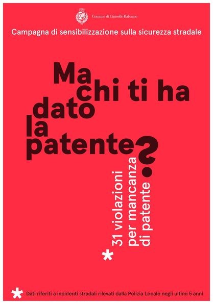 Cinisello - Campagna di sensibilizzazione sulla sicurezza stradale