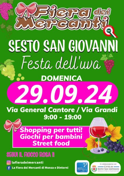 Sesto - Festa dell’Uva con bancarelle, giochi e tanto altro