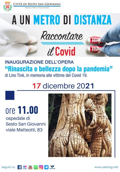 Sesto - INAUGURAZIONE DELLA SCULTURA IN MEMORIA DELLE VITTIME COVID