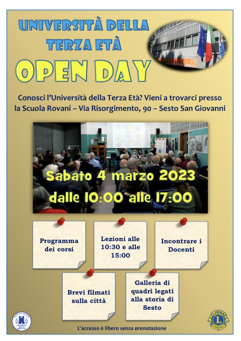 OPEN DAY: Università della Terza Età 