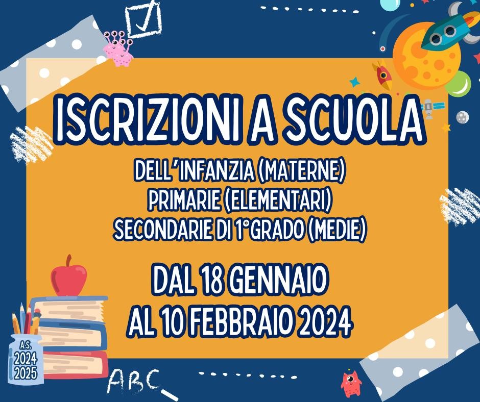 Sesto - Aprono le iscrizioni per le scuole dell'infanzia (materne), le primarie (elementari) e le secondarie di 1° grado (medie).