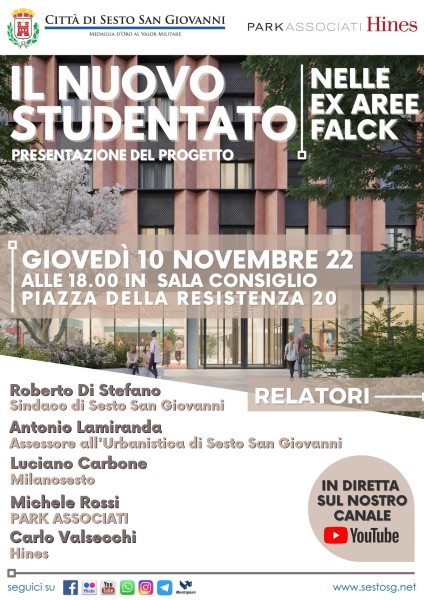 Sesto - PRESENTAZIONE DEL PROGETTO “IL NUOVO STUDENTATO”