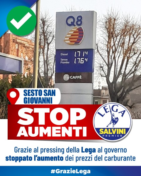 COMUNICATO STAMPA - LO SCONTO CARBURANTI SIA ESTESO SINO A FINE EMERGENZA
