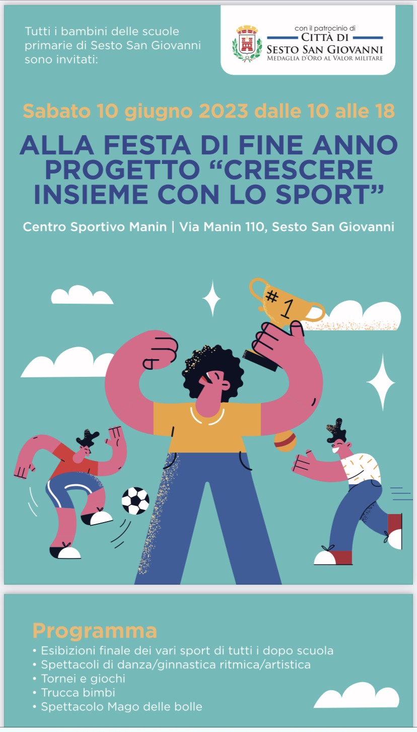 Sesto - Festa conclusiva del progetto “Crescere insieme con lo sport”.