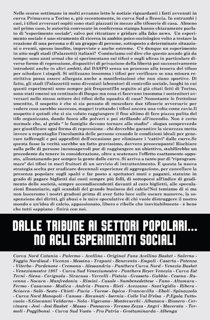 Comunicato di collettivo ultras (ProSesto+circa 90 curve) - 10 Gennaio 2020