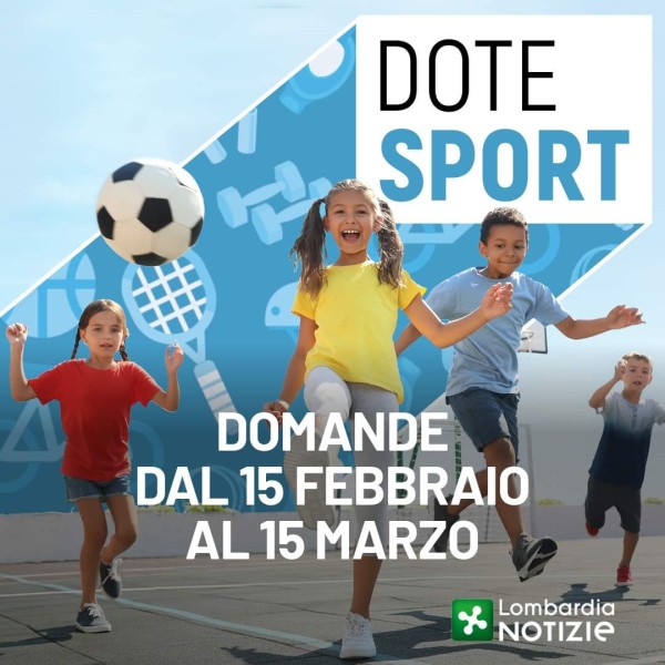 POSSIBILITÀ DI PRESENTARE DOMANDA  PER LA DOTE/SPORT ENTRO IL 15 MARZO
